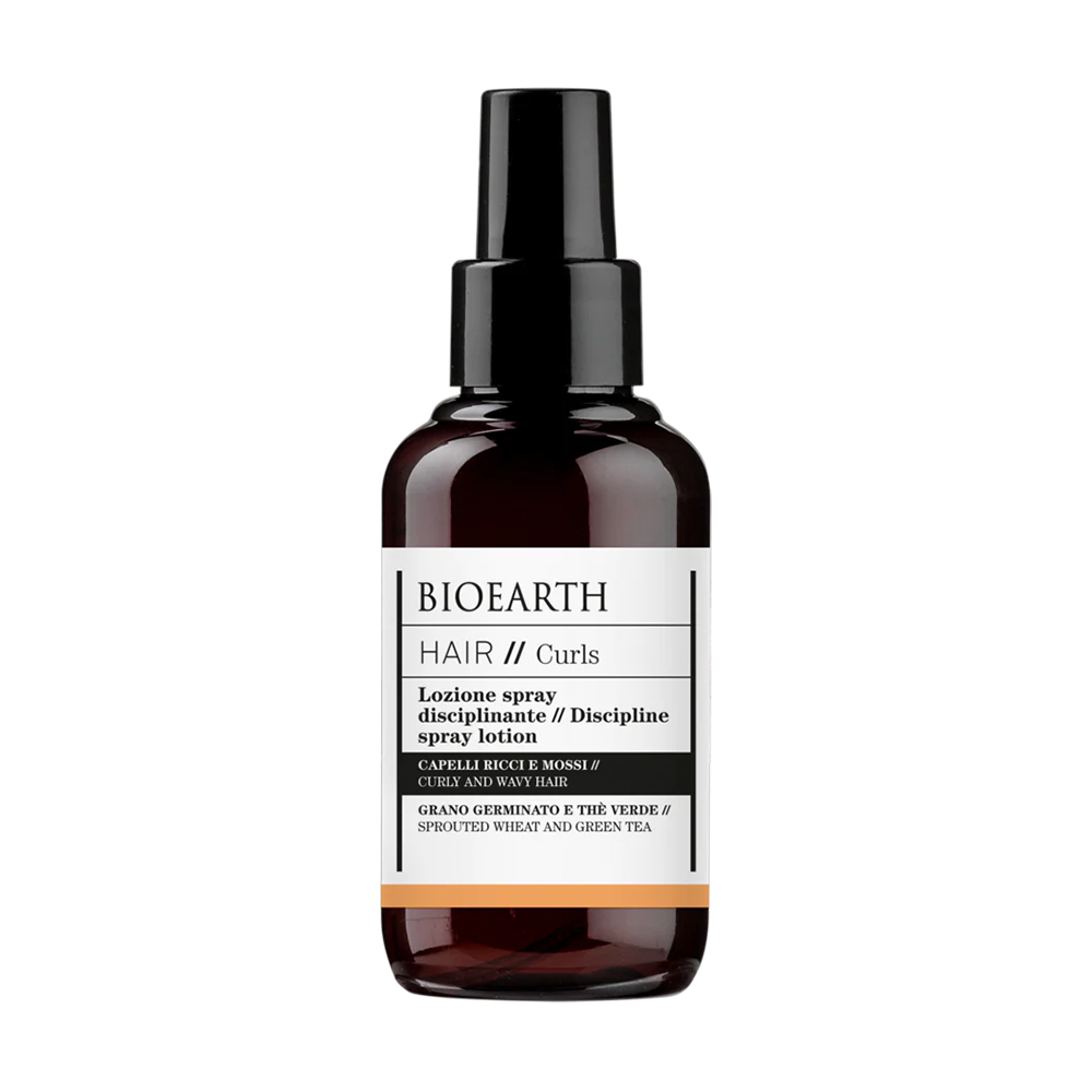 Дисциплінувальний спрей-лосьон Bioearth Hair Curls Discipline Spray Lotion для легкої фіксації кучерявого волосся, 100 мл