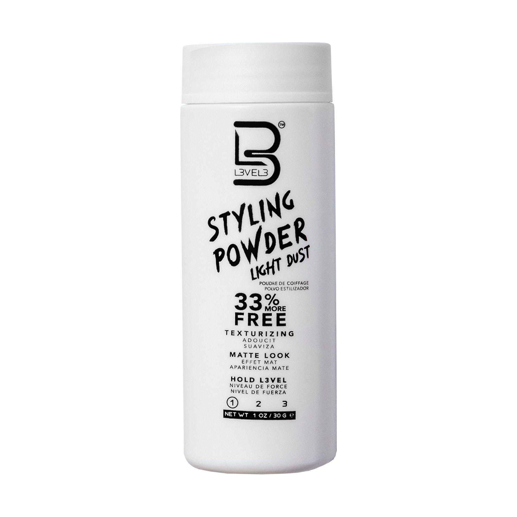 Пудра для укладання волосся Level3 Styling Powder Light Dust біла, легкої фіксації, 30 г